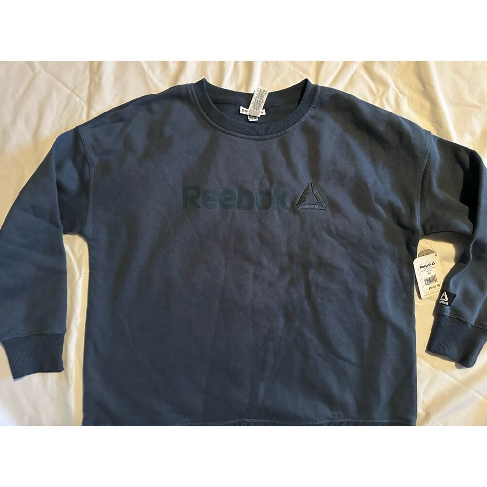 Reebok Purpose Crew Neck Sweatshirt Orion Blue Women's Size XL New with Tags - Picture 6 of 6